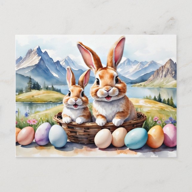 Happy easter holiday postcard (Front)