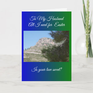 Happy Easter Husband Card - Landscape