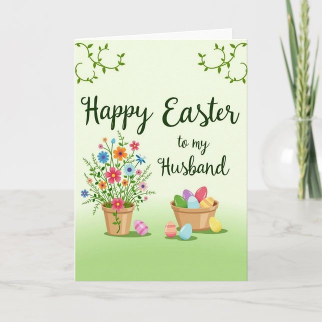 Happy Easter Husband Greeting Card (Front)