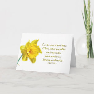 happy easter - i am the resurrection and the life holiday card