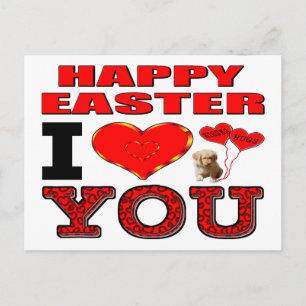 Happy Easter I Love You Holiday Postcard