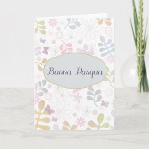 Happy Easter in Italian, Buona Pasqua Holiday Card