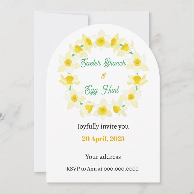 Happy Easter. Invitation (Front)