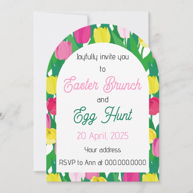 Happy Easter. Invitation (Front)