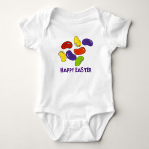 Happy Easter Jelly Bean Rainbow Jellybeans Beans Baby Bodysuit