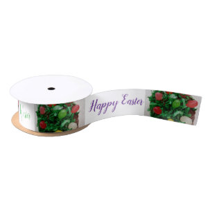 Happy Easter Jelly Candies 1.5 INCH Satin Ribbon