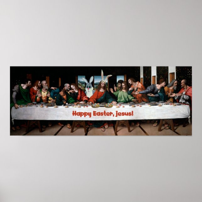 Happy Easter, Jesus! Funny Easter Poster (Front)