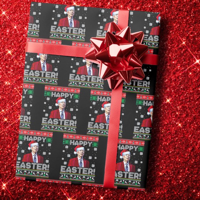 Happy Easter Joe Biden Christmas Wrapping Paper (Creator Uploaded)