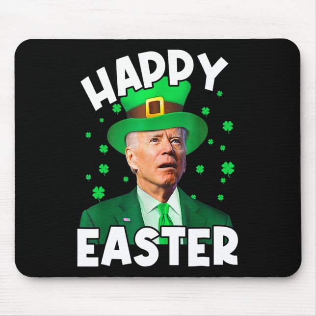 Happy Easter Joe Biden St Patricks Day Leprechaun  Mouse Mat (Front)