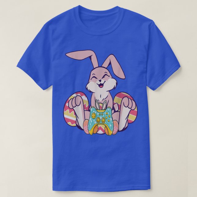 Happy Easter Joystick Bunny Ear funny Gaming Kids  T-Shirt (Design Front)