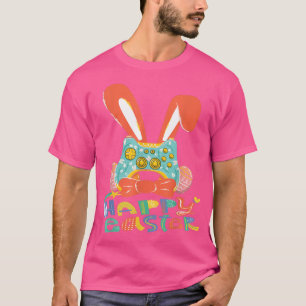 Happy Easter Joystick Bunny Tie funny Gaming Kids  T-Shirt