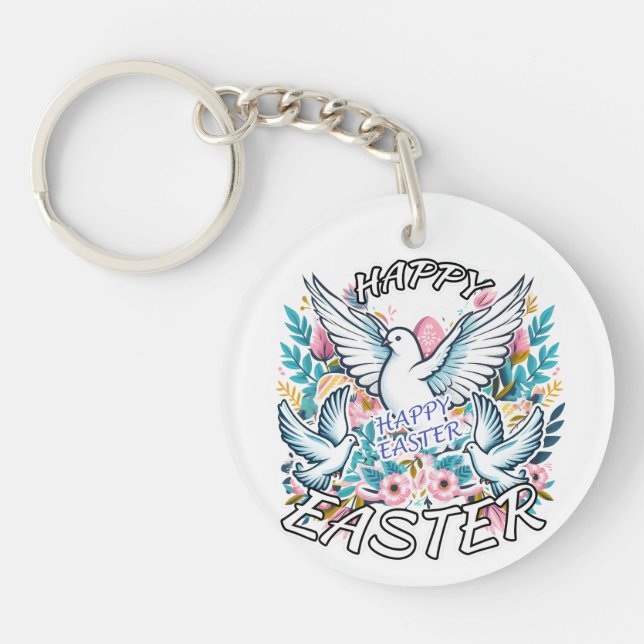 Happy Easter Key Ring (Front)