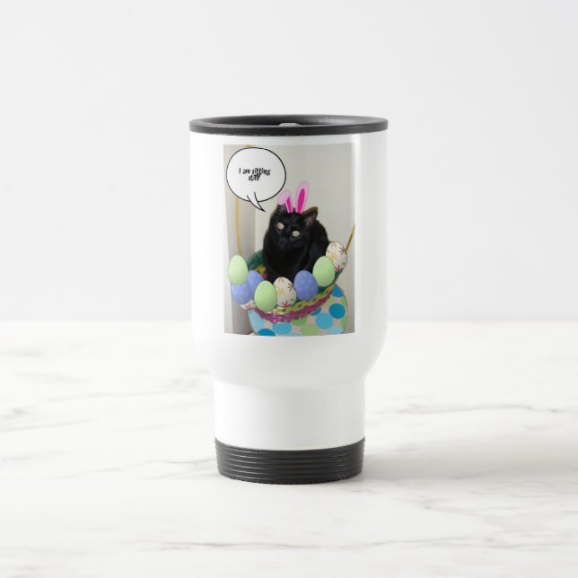 Happy Easter Kitty Travel Mug (Center)