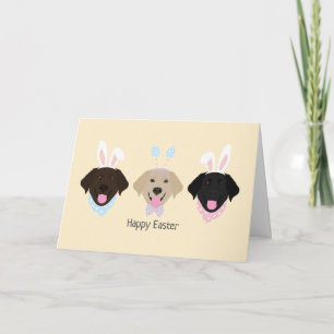 Happy Easter Labrador Retriever Dogs Holiday Card