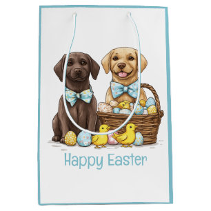 Happy Easter Labrador Retriever Dogs Medium Gift Bag