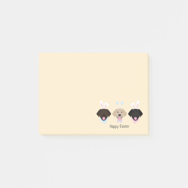 Happy Easter Labrador Retriever Dogs Post-it Notes (Front)