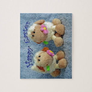 Happy Easter Lambs Jigsaw Puzzle