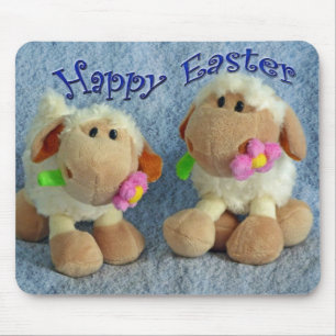 Happy Easter Lambs Mouse Mat