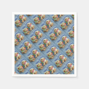 Happy Easter Lambs Napkin