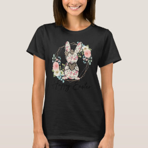 Happy Easter Leopard Heart Easter Bunny For Kids T-Shirt