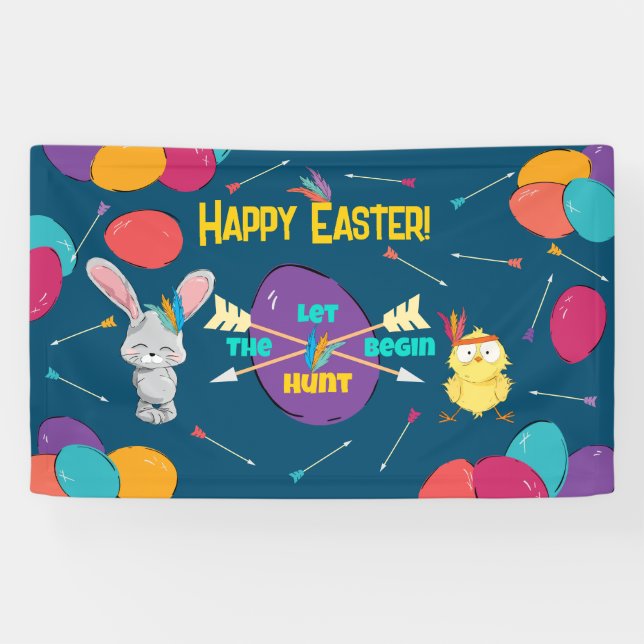 Happy Easter | Let The Hunt Begin | Banner (Horizontal)