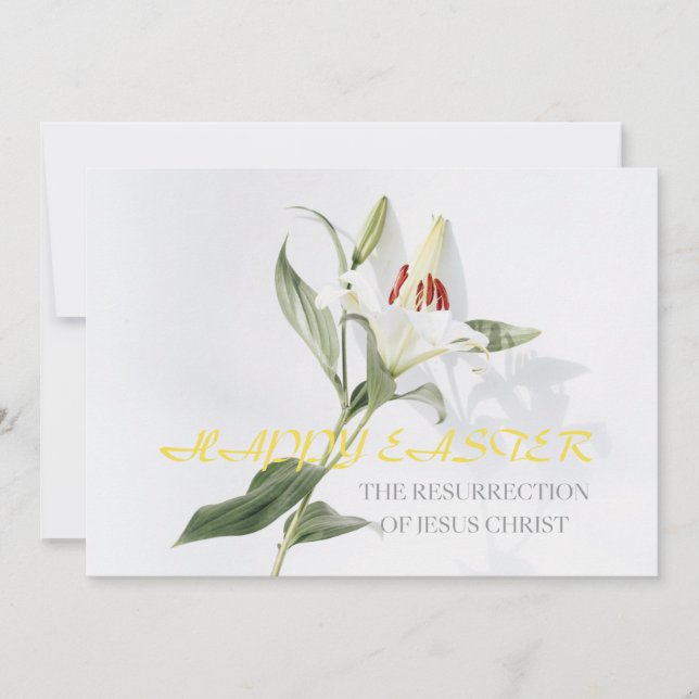 Happy Easter .lily Holiday Card (Front)