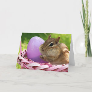Happy Easter Little Chipmunk Holiday Card