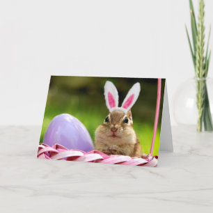 Happy Easter Little Chipmunk Holiday Card