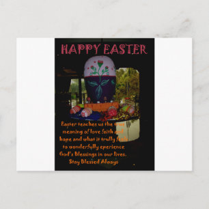 Happy Easter Love Faith and Hope Wishes Holiday Postcard