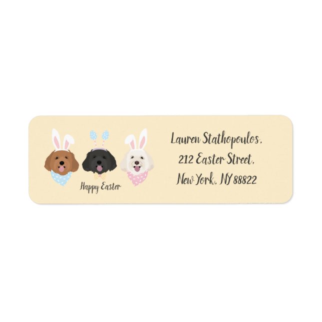 Happy Easter Maltipoo Dogs (Front)