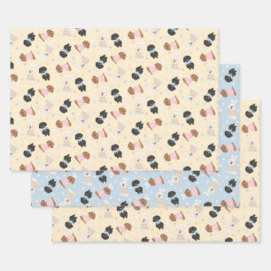 Happy Easter Maltipoo Dogs Wrapping Paper Sheet