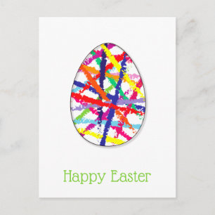 Happy Easter Minimal Egg Postcard