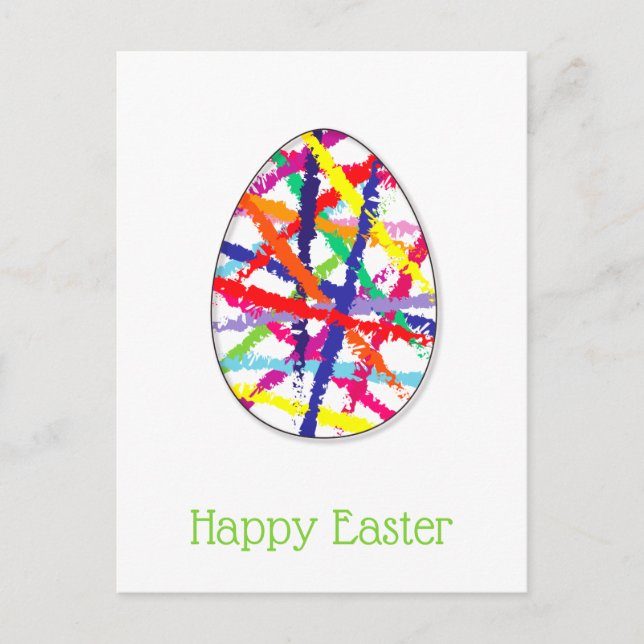 Happy Easter Minimal Egg Postcard (Front)