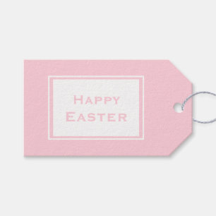 Happy Easter Minimalistic Pastel Pink Gift Tags