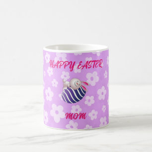 "HAPPY EASTER "MOM" MUG IN PURPLE & WHITE