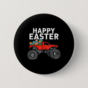 Happy Easter Monster Truck Easter Eggs Toddler Kid 6 Cm Round Badge