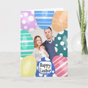 Happy Easter Multi Egg Frame Add Yout Photo Here Holiday Card