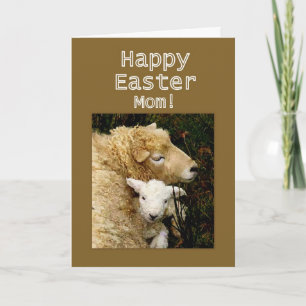 Happy Easter, Mum -- Ewe and Lamb Holiday Card
