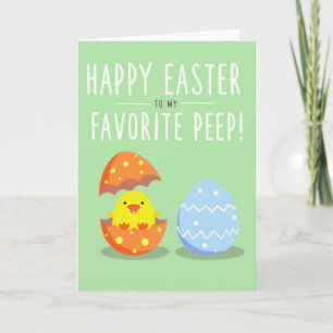 Happy Easter My Favourite Peep Card