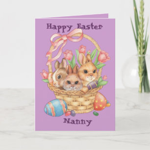 Happy Easter Nanny (Fully Customisable) Holiday Card