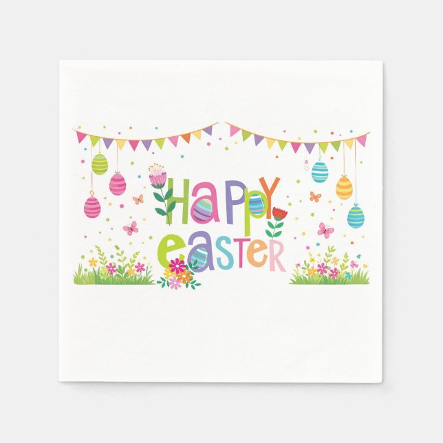 Happy Easter  Napkin (Happy Easter Colorful Napkins!)