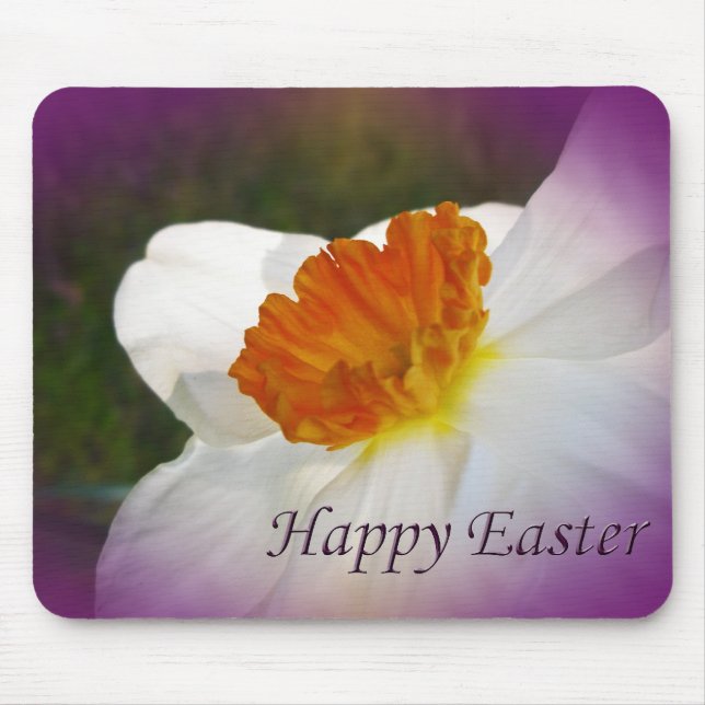 Happy Easter Narcissus - Springtime Beauty Mouse Mat (Front)