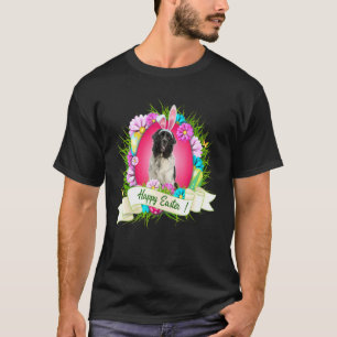 Happy Easter Newfounderland Wearing Bunny Ear Eggs T-Shirt