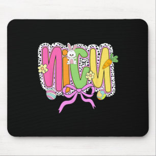 Happy Easter Nicu Nurse Coquette Bow Bunny Eggs Wo Mouse Mat