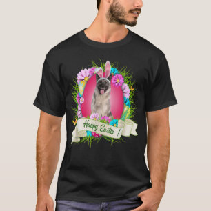 Happy Easter Norwegian Elkhound Wearing Bunny Ear  T-Shirt