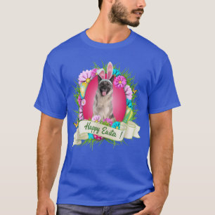 Happy Easter Norwegian Elkhound Wearing Bunny Ear T-Shirt