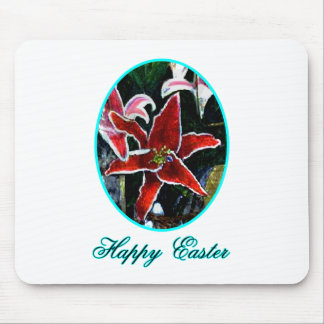 Happy Easter o Cyan Tiger Lily The MUSEUM Zazzle G Mouse Mat