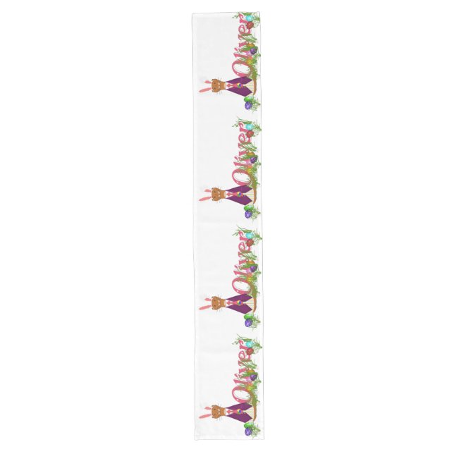 Happy Easter Oliver the Otter Long Table Runner (Front)
