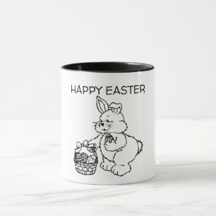 Happy Easter or Your Text Cute Easter Bunny Mug