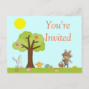 Happy Easter Outdoor Celebration Invitation Postcard